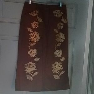 HiDeSan Brown/Gold Skirt (L)